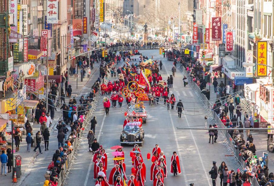 It's here! The Lunar New Year Parade in Manhattan's Chinatown happens Sunday. Photo by Walter W Lodarczyk for NYCGo