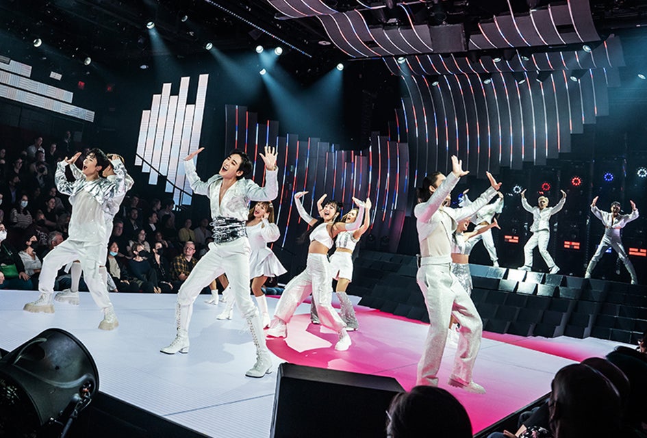 Go behind the scenes with fictional K-pop stars during KPOP the musical on Broadway. Photo by Matthew Murphy
