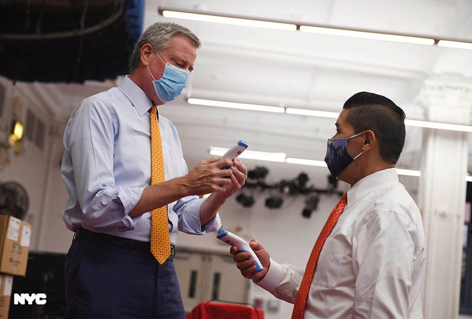 Mayor Bill de Blasio and Chancellor Richard Carranza have visited a number of school buildings to check in on reopening preparations. Photo by Ed Reed/Mayor's Office
