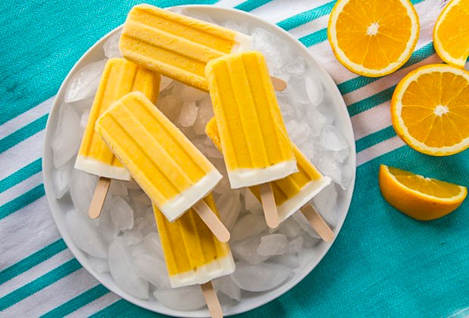 Orange cream popsicles taste like childhood on a stick! Photo courtesy of jellytoastblog.com