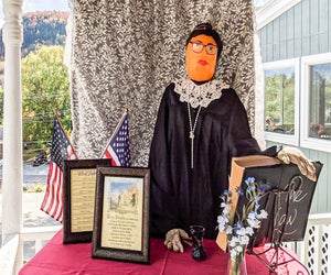 Chatham's Pumpkin People in the Park has fun with Halloween displays. Photo courtesy of the Shannon Door Tavern