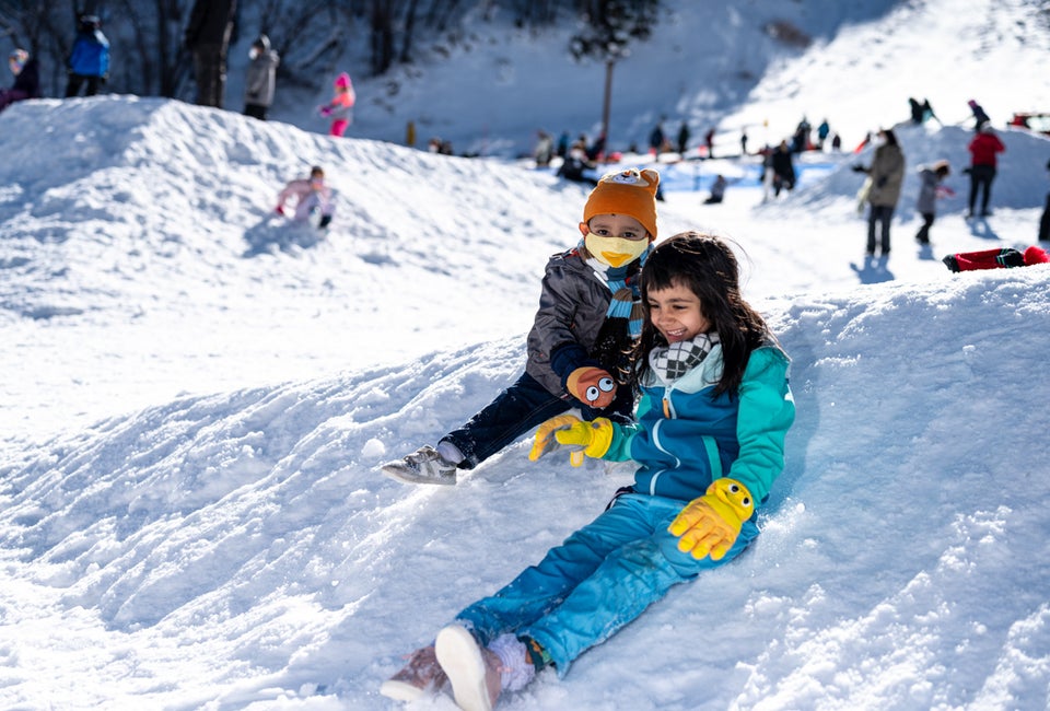 Playing in the snow is one of our favorite reasons to go to Wrightwood!  Photo credit Mountain High Resort