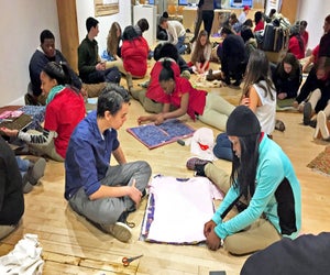 34,000 Pillows Workshop. Photo courtesy of Diaz Lewis