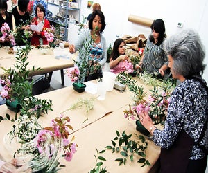 Make beautiful floral arrangements at the Cherry Blossom Festival at the Pelham Arts Center. Photo courtesy of the center