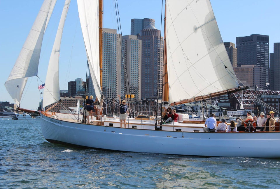 The Adirondack III sails past Boston's Inner Harbor Islands. Photo by Classic Harbor Line