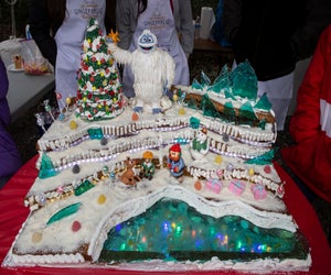 AIA's annual gingerbread build-off produces unparalleled gingerbread houses and a unique holiday viewing experience for the family. Photo courtesy of Rhonda Lowe.