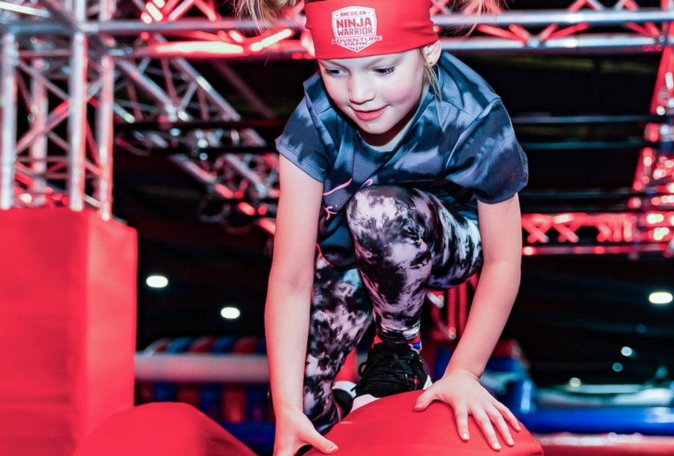 Test your agility skills through endless obstacles. Photo courtesy of American Ninja Warrior Adventure Park 
