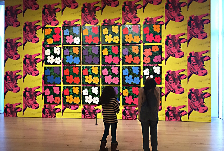 Observing a wall of Warhol’s Flowers,1964.