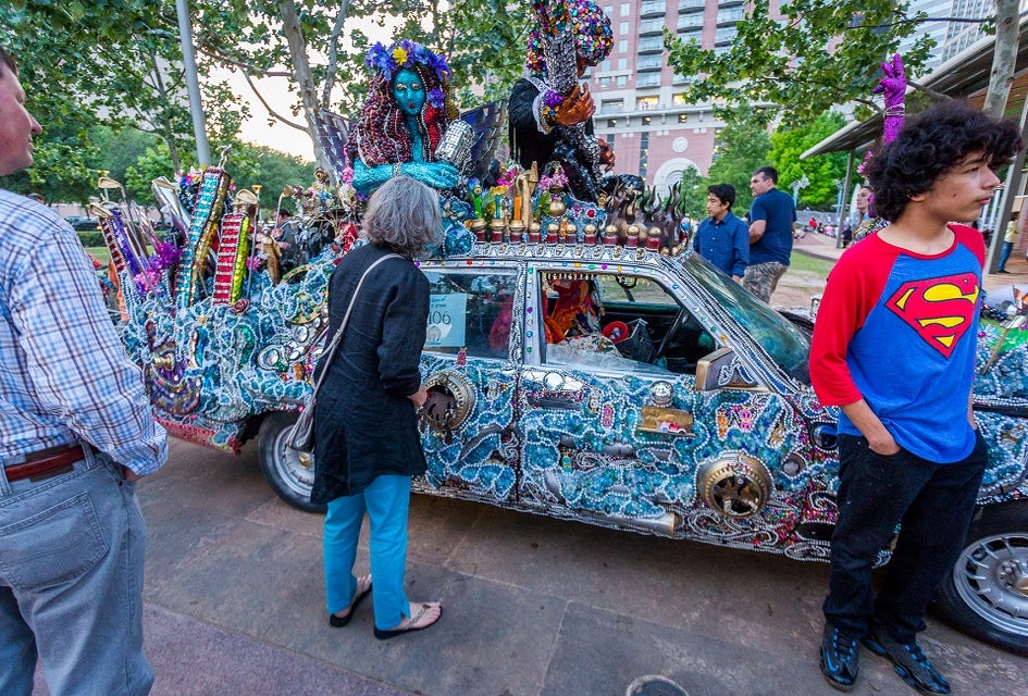 See art and automobiles come together into a unique collaboration at the annual Art Car Parade./Photo courtesy of Jared Jarvis. 