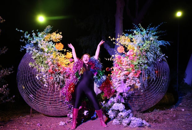 The DiscOasis at South Coast Botanic Garden: At night