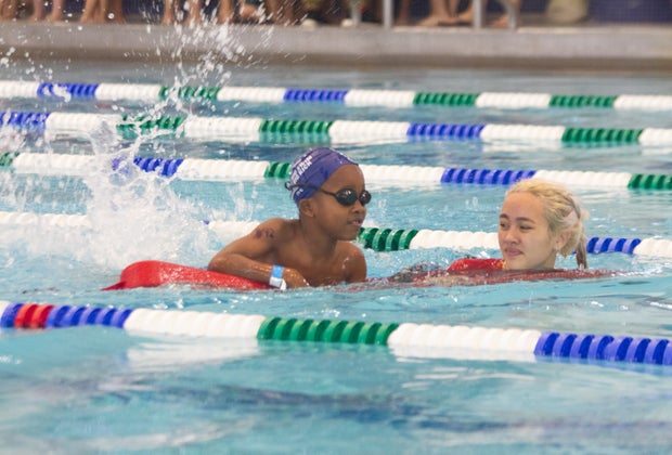 Jump into the Olympic-sized pool at Asphalt Green's Upper East Side Campus