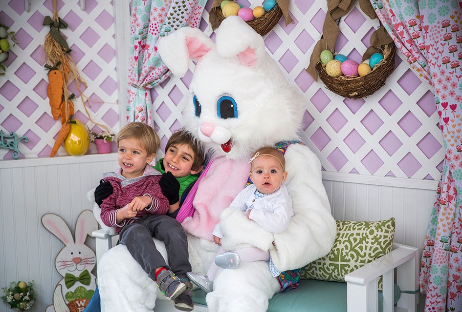 Head to Avalon for Easter egg fun, with a Bunny cameo! Photo courtesy of Avalon 