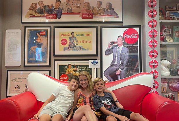 sitting on the American idol season 4 couch coca cola commercial memorabilia