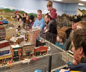 Get a glimpse of intricate model trains and towns in Roslindale. Photo courtesy of Bay State Railroad