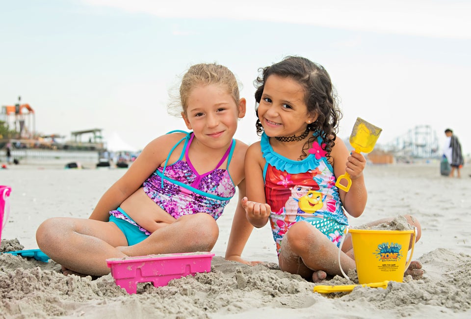 Beach day trips near NJ's shore are always popular with kids! Photo courtesy of Wildwoods Tourism 