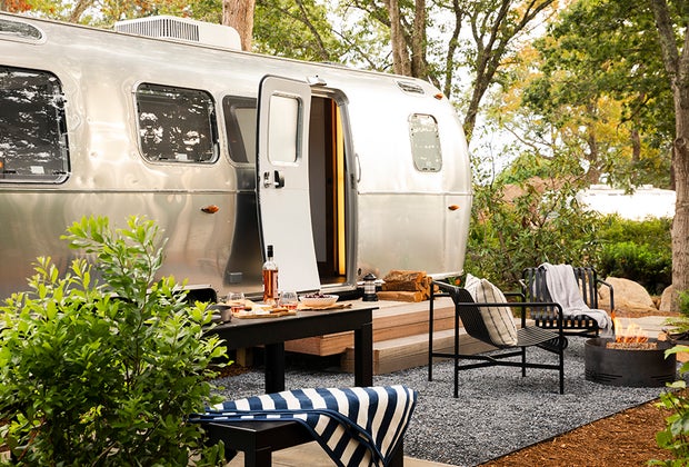 AutoCamp Catskills invites guests to get cozy in a variety of accommodations, including Airstream Trailers