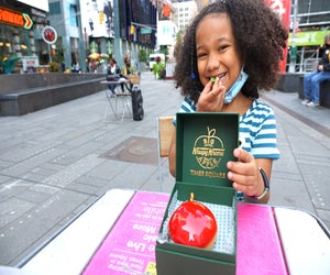 Enjoy a Big Apple-inspired doughnut in the heart of Times Square. Photo by Jody Mercier
