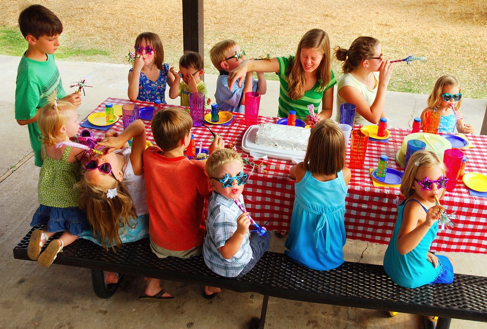 No one worries about noisemakers when it's a party in the park!