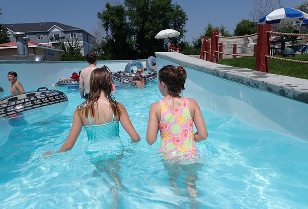 Visit Bismarck North Dakota with Kids: Raging Waters Kids in pool