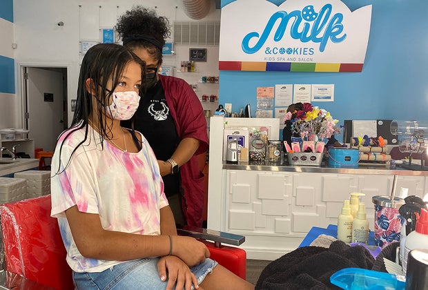 Milk and Cookies Kids Spa is a Black-owned natural hair salon in NYC