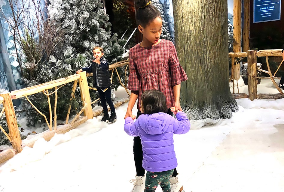 Grab a friend and hit the ice at Bloomingdale's new indoor rink. 