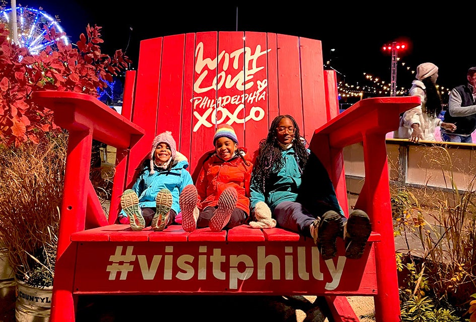  A winter oasis, Blue Cross RiverRink Winterfest houses a skating rink overlooking the Delaware River, a ski chalet-style lodge and more. Photo by Danielle Smith