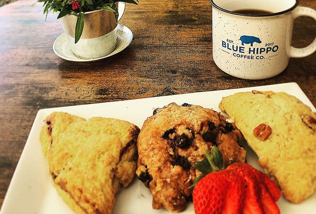 Breakfast pastries at The Blue Hippo Coffee Co. in Verona, New Jersey