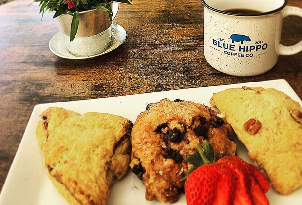 Breakfast pastries at The Blue Hippo Coffee Co. in Verona, New Jersey