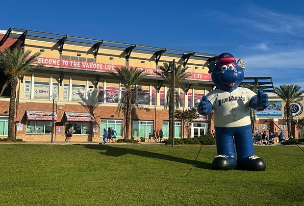 Go Wahoos! The stadium overlooks the ocean and has one of the most beautiful ballpark views ever!