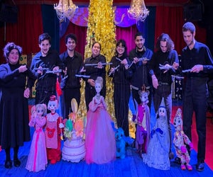 The Nutcracker is done by marionettists and marionettes at the Bob Baker Theater.