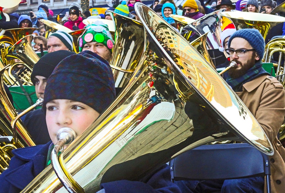 The holidays are arriving in style with the top things to do in Boston for Thanksgiving Weekend 2025! Boston Tuba Christmas Concert photo by Mike Ball via Flickr 2.0