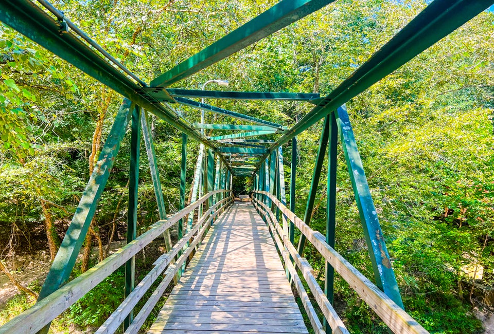 Bridge over Peach Creek in Lake Houston Wilderness Park. Photo courtesy of the author