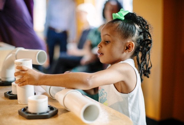 The Buffalo Museum of Science is full of hands-on opportunities to explore physics, motion, weather, and space. Photo courtesy of the museum