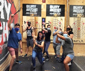 Test your marksmanship at Bury the Hatchet. Photo courtesy of Bury the Hatchet