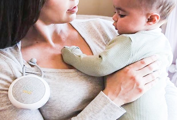 Soothe a crying baby with the ByeByeCryTM Baby Sound Machine