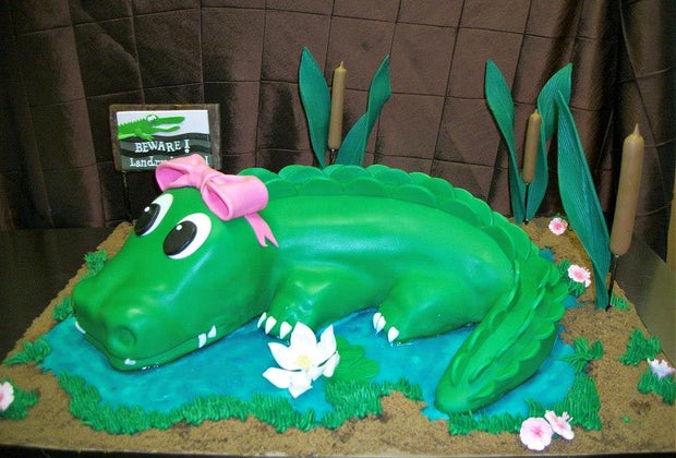Gator Birthday Cake Cakes by Gina