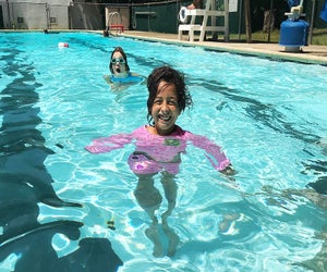 Hit the pool for swim lessons at Camp Sacajawea. Photo courtesy of the camp