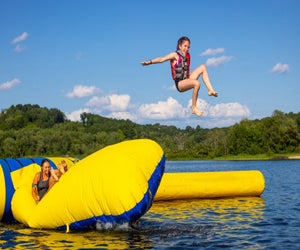 Frolicking on Mount Tom Pond is one of the many fun activities at Camp Chinqueka. Photo courtesy of Camp Chinqueka