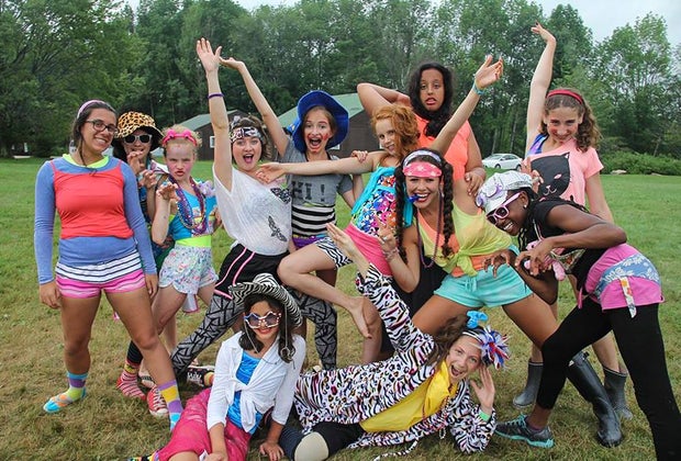 Image of kids attending a theater camp with dance near Boston.