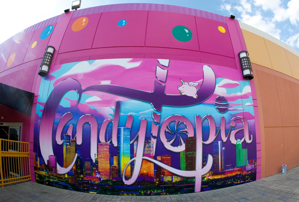 Candytopia Houston is set up in a temporary location at the MARQ*E Entertainment Center in West Houston.