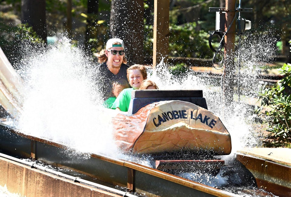 The Log Flume is one of more than three dozen attractions opening this season at Canobie Lake Park. Photo courtesy of the park