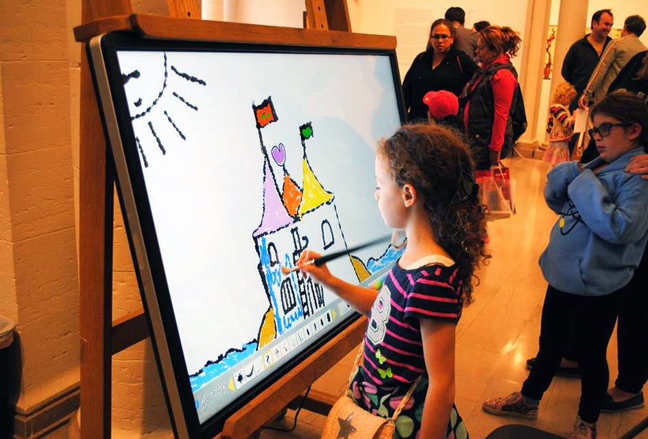 Celebrate creativity at the Heckscher Museum's Draw In! Winterfest. Photo courtesy of the Heckscher Museum of Art