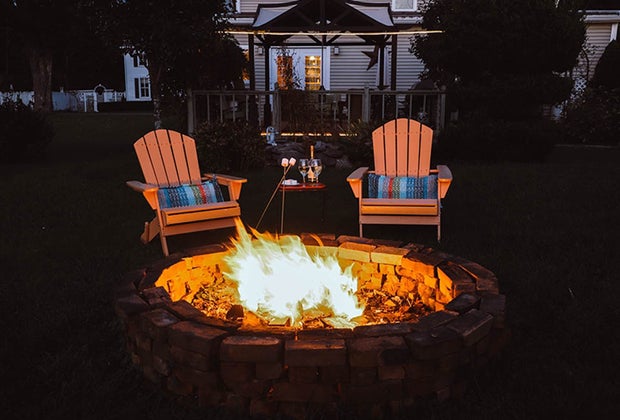 Firepit at Changing Times bed and breakfast