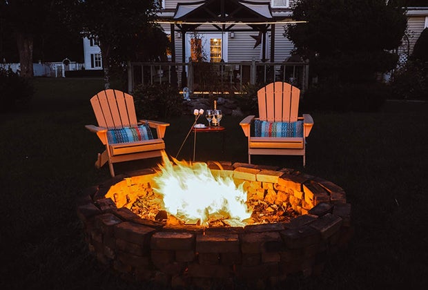Firepit at Changing Times bed and breakfast
