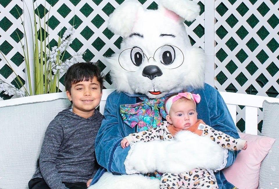 Get an Easter bunny photo at one of these family Easter brunches. Photo by Kelly Patino for Mommy Poppins