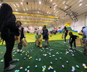 Indoor Easter egg hunt. Photo courtesy of the Chicago Ridge Park District