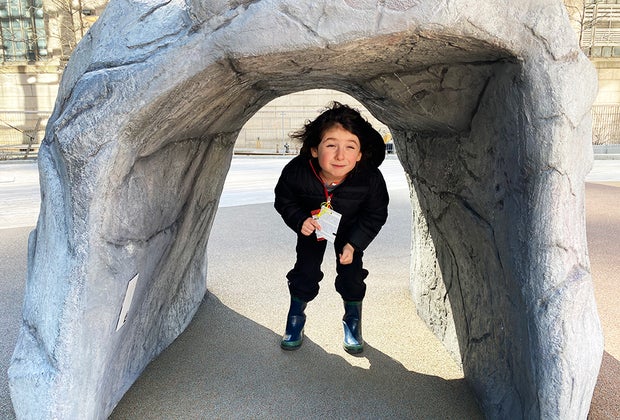 waterline Square park Child in Tunnel