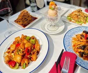 Mazu's modern Szechuan menu packs a punch, and parents can appreciate its signature cocktails.