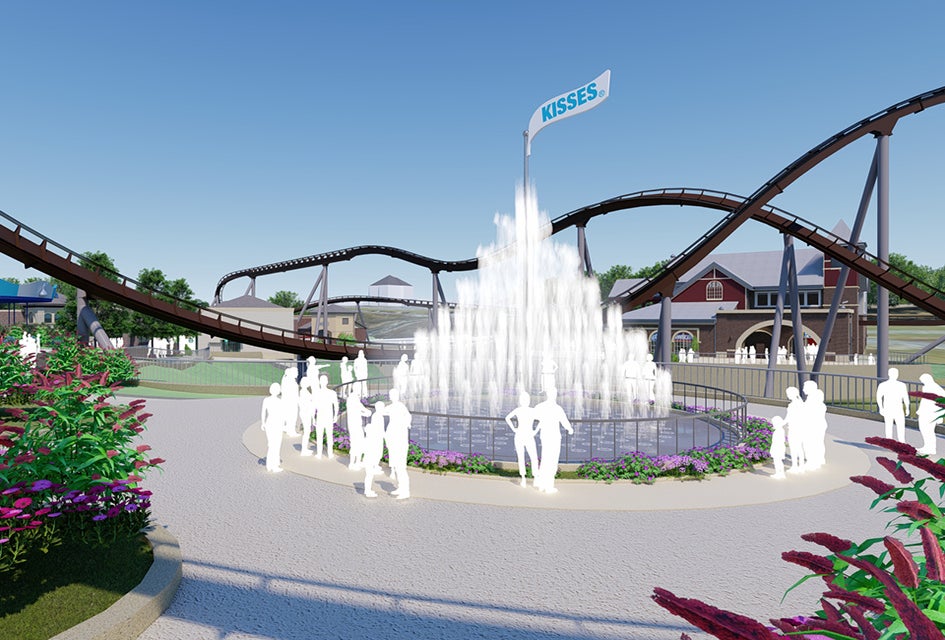 The Hershey Kisses Fountain will leave you feeling sweet. 