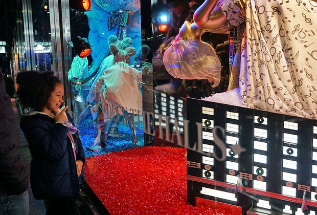 Christmas window displays in NYC: Bloomingdale's